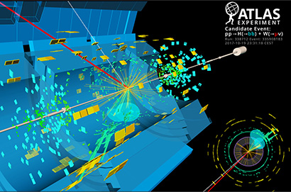 Simulation of Higgs boson decay (image credit: Jason Nielsen, UCSC)